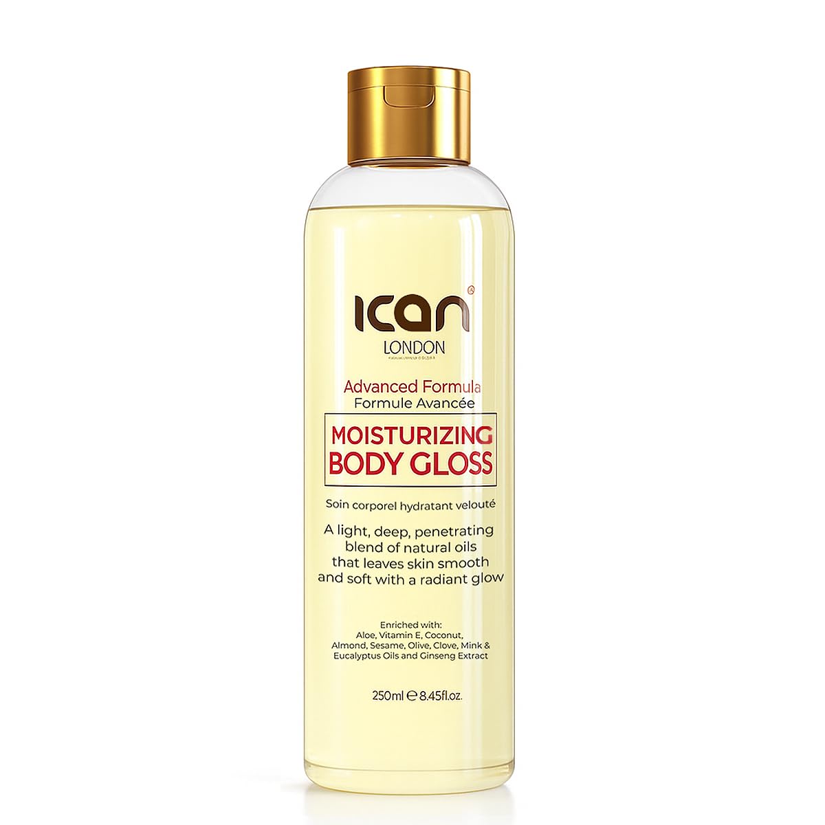 ican London Moisturizing Body Gloss Oil 250ml