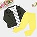 Franterd Baby Girls Clothes Set, Long Sleeve T-Shirt Tops+Coat+Pants Outfits (Army Green, 2T)