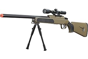 GOLDENBALL 420 FPS Durable Polymer MK51 Bolt Action Airsoft Sniper Rifle Full Metal Bolt w/Scope