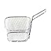 8pcs Mini Square Fry Bakest French Fries Basket Table Serving Frying Chips BasketsFrench Fry Holder for Kitchen Restaurant Party Barbecue(Silver)
