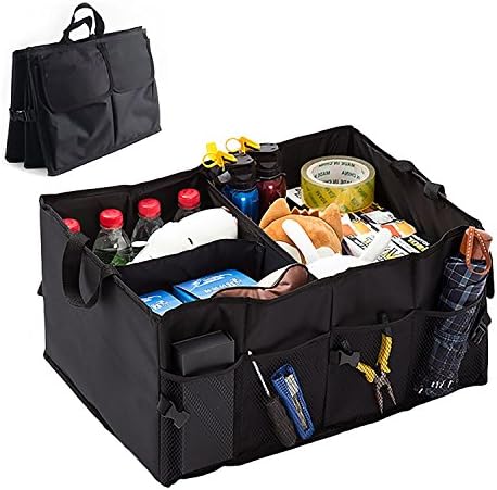 Car Trunk Organizer Box, Foldable Thickened Oxford Car Storage Bag, 40L Durable Toolbox for SUV, Auto, Truck, Minivan &amp; Home Use