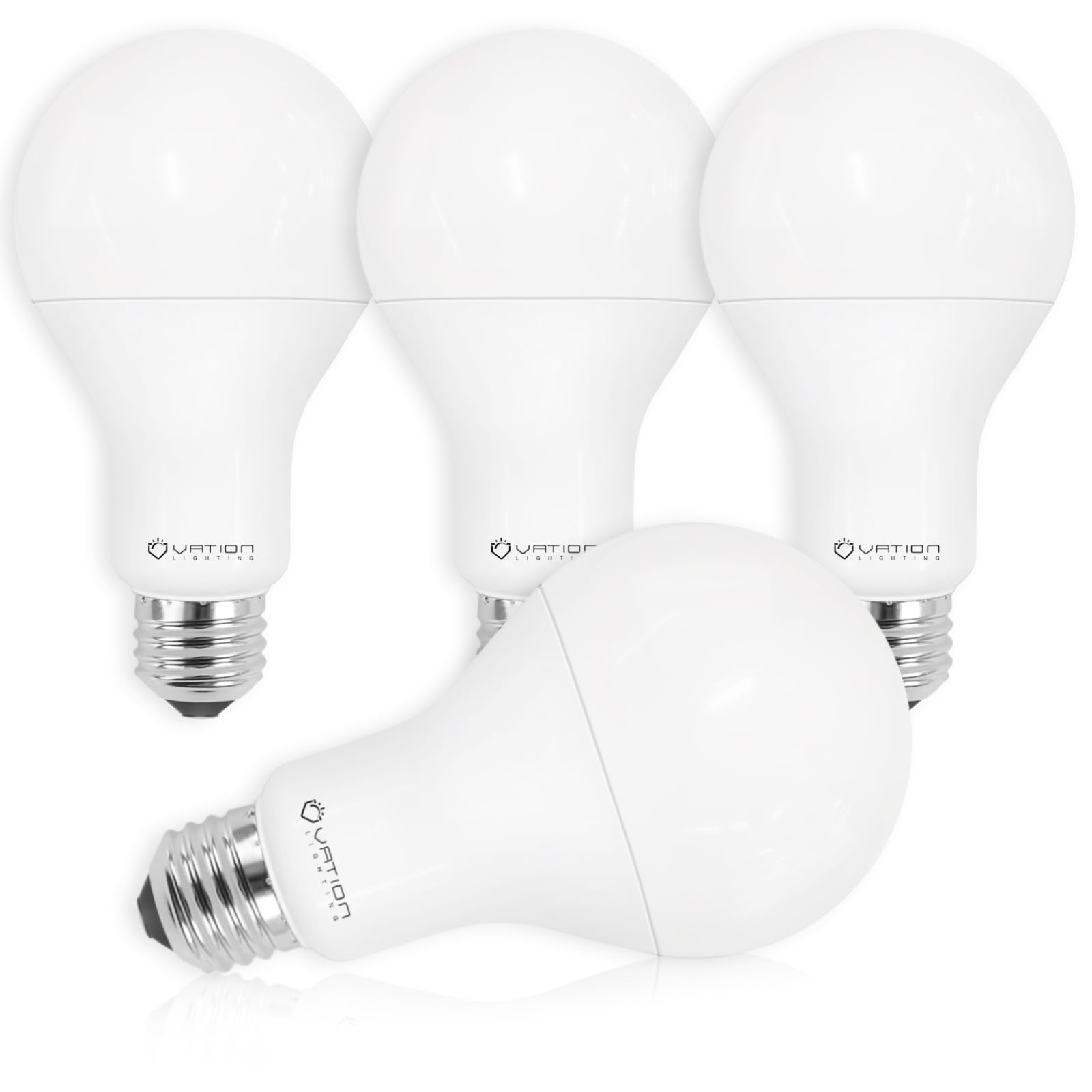 Photo 1 of A21 Dimmable LED Light Bulb, Stable Heat Dissipation, 2,5000 Hour Lifespan, 3000 High Lumen, 23W Super Bright LED Bulb, 150-200 Watt Equivalent, 3000K Warm White, E26 Porch Light Bulb, 4-Pack