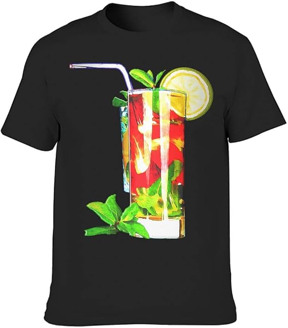 T Shirt Cocktail for Men European Style Pattern with Comfortable