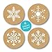 Snowflake Stickers / 500 Winter Envelope Seals / 4 Alternating Christmas Snowflake Designs / 1.5