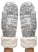 Women's Winter Warm Cable Knitted Mitten Plush Lining Gloves with Hair Tie.(550,Grey)