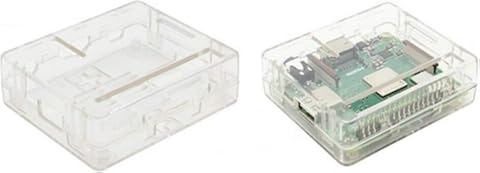 Rouku Estuche de Abs Color Negro/Transparente para Raspberry Pi Modelo 3 A + (Plus) D Estuche de Abs para Modelo Raspberry Pi