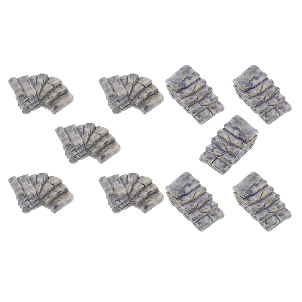 Photo 1 of 10pcs Miniature Stone Steps Fairy Mini Garden Ornament Cobblestone Stairs Dollhouse Accessory