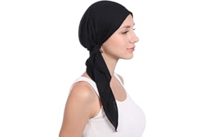Chemo Cancer Head Scarf Hat Cap Pre-Tied Hair Cover Wrap Turban Headwear