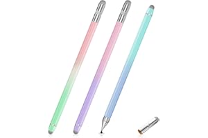 YUDIANMIE Stylus Pens for Touch Screens(3 Pcs), High Precision 3-in-1 Fiber Tips Stylus Pen for iPad with Disc Stylus Compatible with iPhone/iPad/Android/Tablets and All Touch Screens