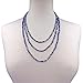 MGR MY GEMS ROCK! Petite 4MM Stone Hand Knotted Natural Blue Sodalite Light Weight Endless Infinity Beaded Necklace, approx 70