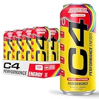 Cellucor C4 Performance Energy Drink | Cosmic Rainbow | Zero Sugar Carbonated Preworkout Energy | 200mg Caffeine with Beta Alanine | 16 Fl Oz (12 Pack), Packaging May Vary
