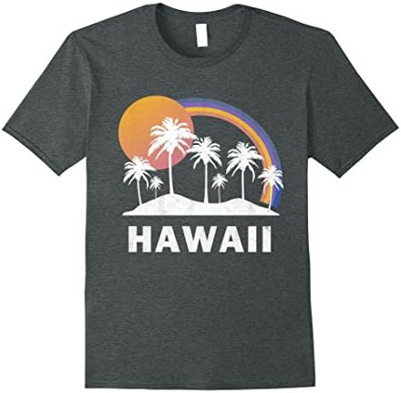 Mens Hawaiian Tee Shirt Vintage Hawaii T-Shirt Small Dark Heather