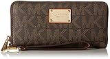 Michael Kors Beige Black Gold Continental Wallet