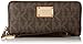Michael Kors Beige Black Gold Continental Wallet