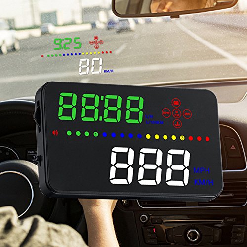 NEW SUN 3.5" HUD Digital Head Up Display Car Speed Warning Alarm OBD2/EUOBD Speedometer KM/h MPH Plug&Play - Thumbnail 2