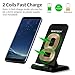 iPhone 8 Qi Wireless Charger, RISETECH 2 Coils Fast Wireless Charging Pad Stand for Samsung Galaxy S8, S8 Plus, S7, S7 Edge, Note 8 and Standard Charge for Apple iPhone X, iPhone 8, 8 Plus etc