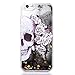 iPhone 8 Plus/iPhone 7 Plus Case(5.5inch),Blingy's New Flowing Liquid Glitter Style Plastic Hard Case for iPhone 8 Plus/iPhone 7 Plus (Floral Skull)