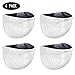 Solar Lights [4PCS], MoKo Outdoor Waterproof Solar Powered Security Lamp, Wall-mounted 6 LED Decorative Step Lights with Auto Sensor for Pathway, Driveway, Patio, Deck, Yard, Garden - WHITE