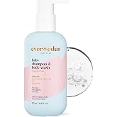 Evereden Baby Shampoo & Body Wash 2-in-1, Fragrance-Free, Vegan, 8.5 fl oz | Gentle Cleanser for Delicate Baby Skin, Dermatol