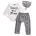 EGELEXY Baby Boys Summer Mamy's New Man Letter Short Sleeve T-Shirt + Pant+ Hat 3pcs Size 0-6 Months (Grey)