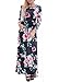 Zero Jorla Women's Fashion Spring Floral Print Dress 3/4 Sleeve Long Casual Maxi Dresses