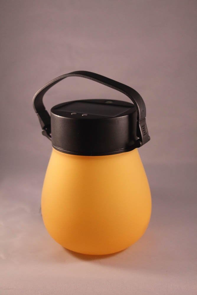 Firefly Orange Bell-Shaped Indestructible Silicone Solar Powered LED Emergency Power Light with Water-Tight Twist Top
