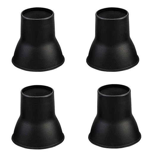 Langham Elephant Feet Furniture Raisers, 14 cm Height, Black, 4Piece