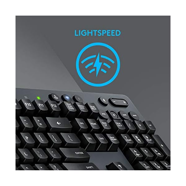 Logitech G613 Wireless Mechanical Gaming Keyboard, LIGHTSPEED Advanced 1ms 2.4GHz and Bluetooth Wireless, Romer-G…