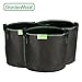 GardenMate 3-Pack 5 gallons Soft-Sided Plant pots – Grow Bags with Soft Felt-Like Texture That Promote air Root Pruning