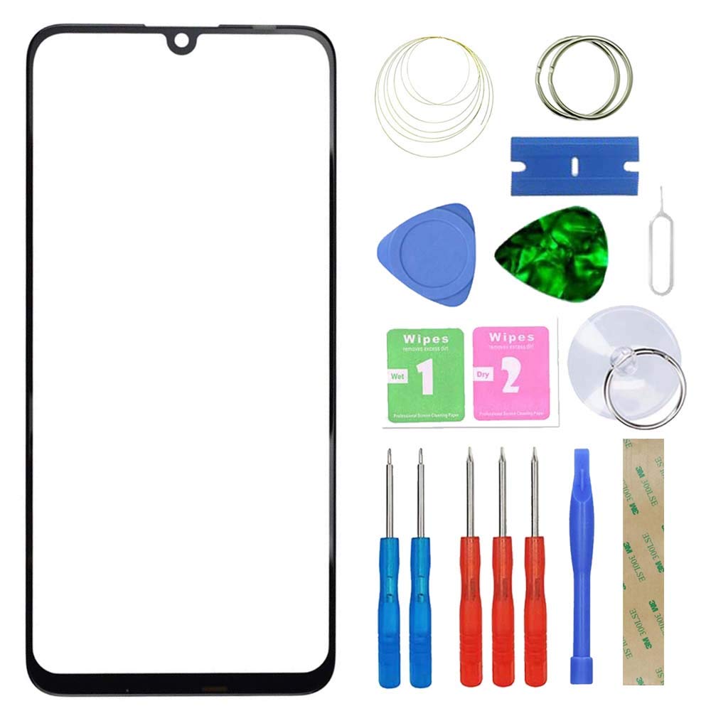 MovTEK Screen Replacement Front Glass Repair Kit Genuine for HUAWEI P Smart 2019/2020 6.21 Inch (No Touch and LCD Display) with Tools - Black