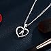 Wintefei Concise Hollowed Heart Alphabet Unisex Necklace Jewelry Neck Chain Pendant Decor