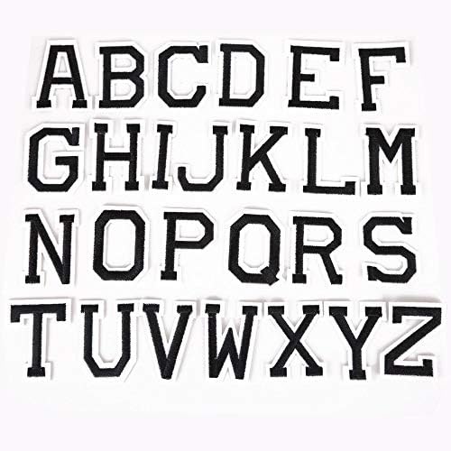26Pcs Alphabet Letters Patch DIY Embroidered Iron On Patches Sewing On Applique for Hat Clothes Backpack T-Shirts