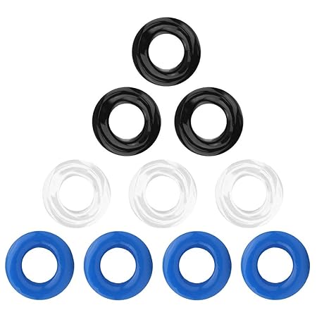 10 Stück Wasserdicht Silikon Super Stretch Penisringe Cockringe Zufällige Farbe, Verzögerung der Ejakulation und längere Erek