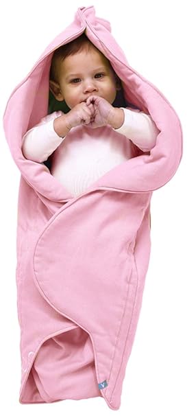 Wallaboo Einschlagdecke Fleur für Babyschale, Autokinderstitz, für Kinderwagen, Suße Blumenform, 0 - 12 Monaten, Farbe: Rosa