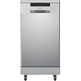 HAMILTON BEACH Portable Dishwasher, SS/Platinum | Dishwasher with Wheels, 19in Wide, 8 Place Settings Capacity