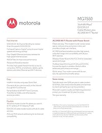 MOTOROLA 16x4 High Speed Cable Gateway, Negro
