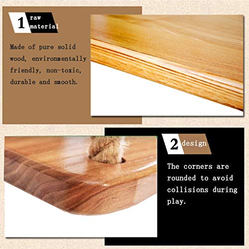 xiaodou Gartenschaukel Verlängern Sie verdicken Doppelschaukel Kletterseil Massivholz Schaukel Kinderstuhl Spielzeug… – Bild 5