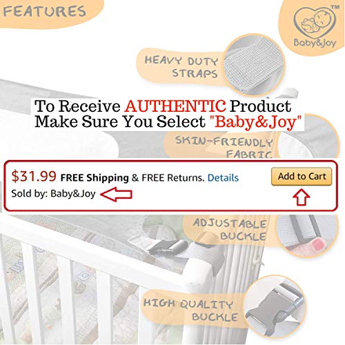 Baby Hammock for Crib, Mimics Womb, Bassinet Hammock Bed, Enhanced Material, Upgraded Safety Measures, Newborn Infant Nursery Bed by Baby&Joy (Bonus Gift Bag) (Gray) - Thumbnail 4