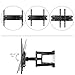 SUNYDEAL TV Wall Mount Bracket For 32 39 40 42 43 45 46 47 48 49 50 55 60 65 inch LCD LED Smart TVs - Full Motion Articulating Arm Swivel Tilt - Holds 120 lbs, Extend 19 inch, VESA Up 600x400mm