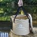 Freegrace® Premium Collapsible Bucket -Multifunctional Folding Bucket -Perfect Gear For Camping, Hiking & Travel (Khaki, 23L Upgraded)