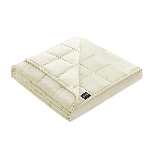 Amazon.com: ZonLi Bamboo Weighted Blanket Adult 12 lbs(48''x72'' Cream