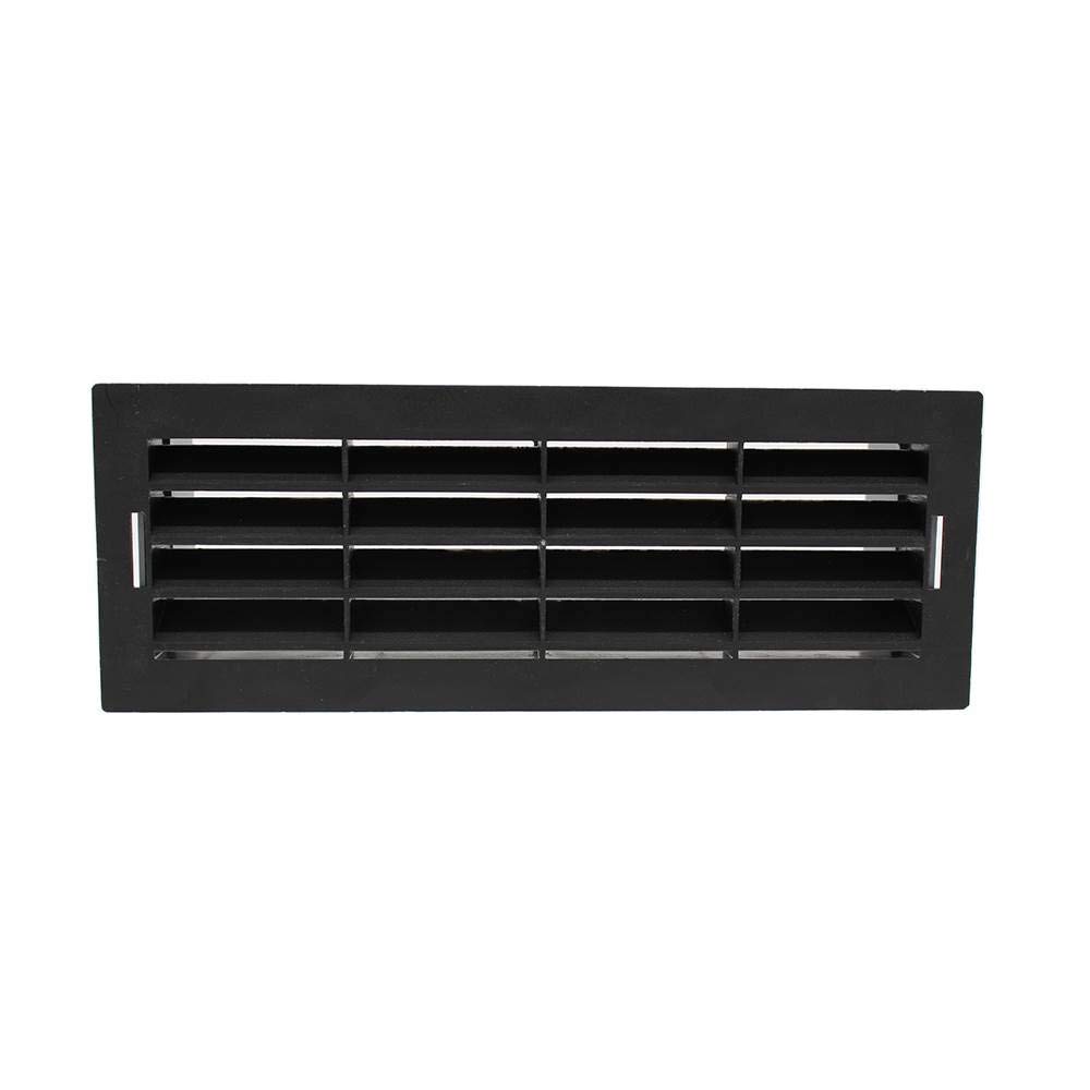 Kair Black Airbrick Grille with Surround for 204mm x 60mm Ducting — image 1