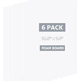 DIYASY 6 Sheets 3mm White Foam Boards, 11.8 x 7.8inch Rectangle Foam PVC Sheet Poster Board Mount Board for Mounting Crafts Modelling Art Display School DIY Projects