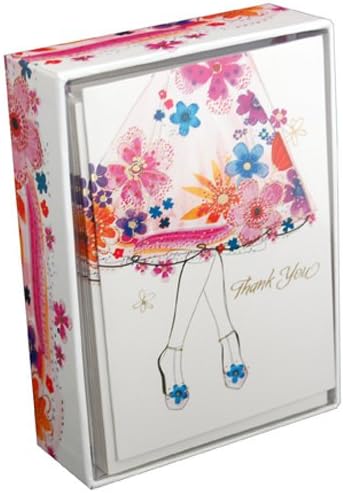 Floral Dress - Pictura Box of 14 Thank You Cards