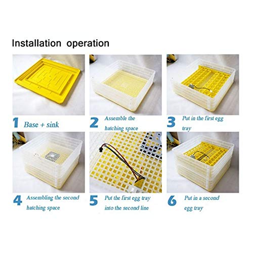 Jlxl Inkubator Vollautomatische Brutmaschine Temperaturregelung with Dual Power Uninterrupted Supply for Hühner Ente… – Bild 7