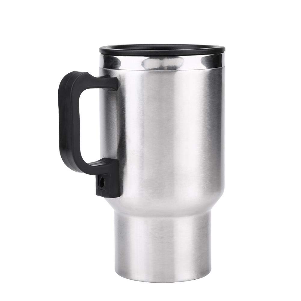 Electric Travel Mug, Stainless Steel 450ml Heating Cup, Car Heating Cup for On-the-Go Coffee and Long Drives