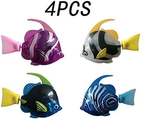 Heartte@ [Pack of 4] Robofish Activated Battery Powered Robo Angel Fish Toy Childen Kids Robotic Gift (NDS-SHYX4)