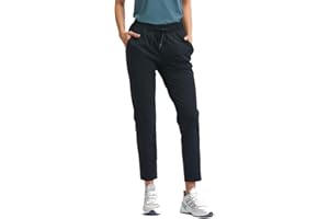 Untiruner Women's Pants with Deep Pockets 7/8 Stretch Ankle Sweatpants for Golf, Athletic, Lounge, Travel, Work…