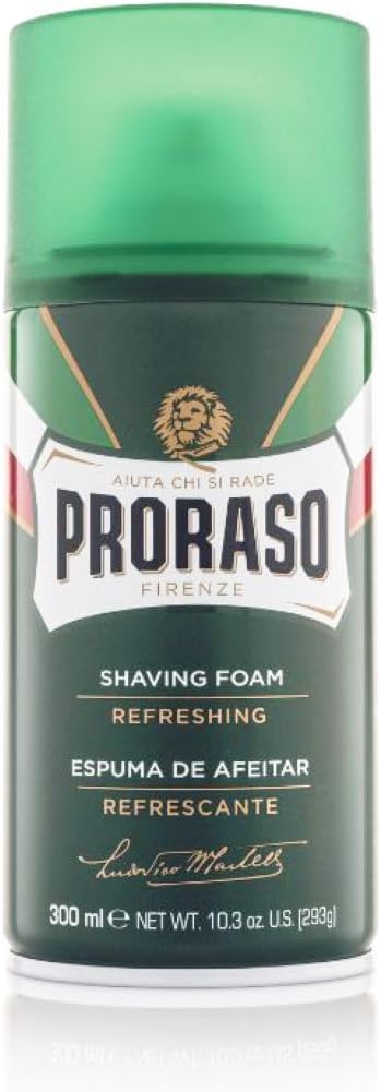 Proraso Shaving Foam 300ml Green Eucalyptus Menthol Made in Italy