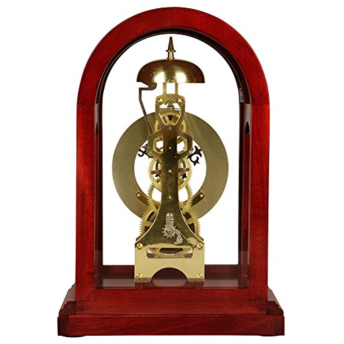 Hense Regulator Mechanical WindUp Mantel Chime Clocks with Clear Doors